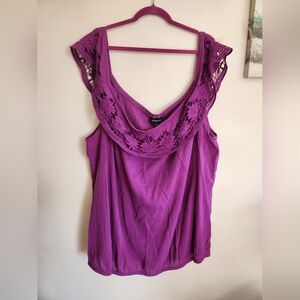 Lane Bryant plus size top purple 26/28 4X NWT